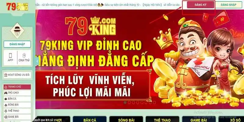 Điều kiện đăng ký tài khoản 79King